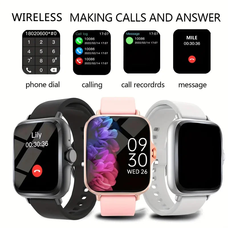 KESHUYOU H6 Plus Smart Watch | 1.85-Inch Bluetooth Calling Fitness Tracker