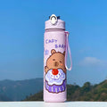 Large-Capacity Capybara Straw Cup | Cute Portable Sports Water Bottle for Outdoor Activities