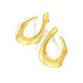 Irregular U-Shaped Earrings for Women | Gold Stainless Steel Geometric Studs