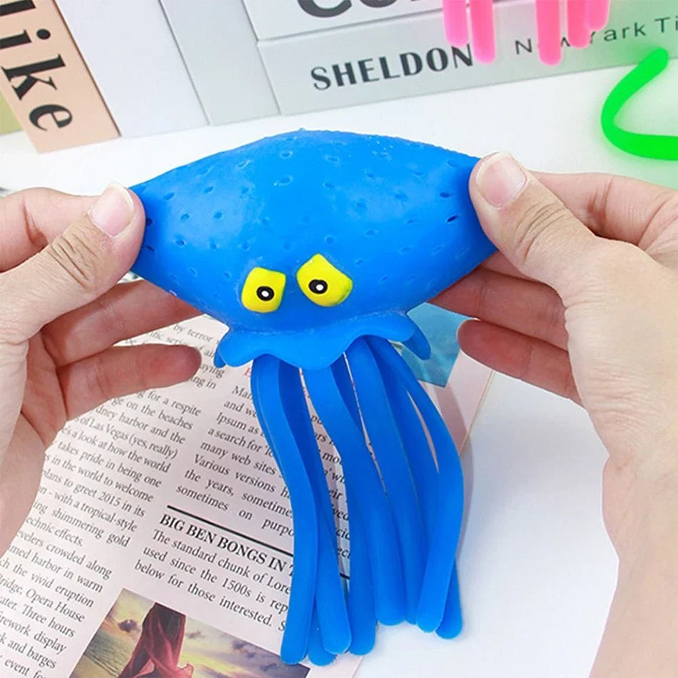 Octopus Water Absorbing Sponge Toy | Squeeze Stress Relief Bath Toy