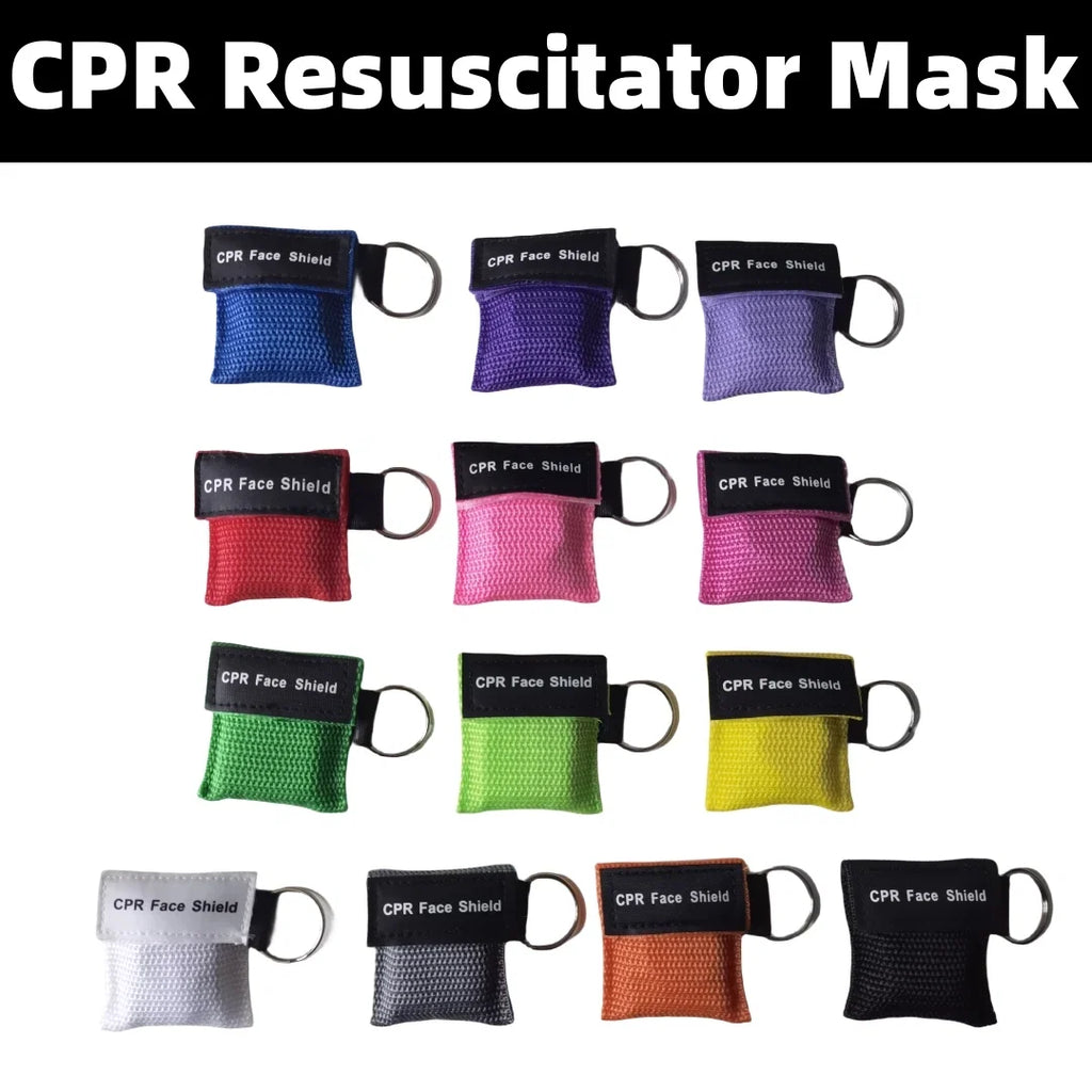 Compact CPR Face Shield Keychain | Portable Emergency Resuscitator Mask