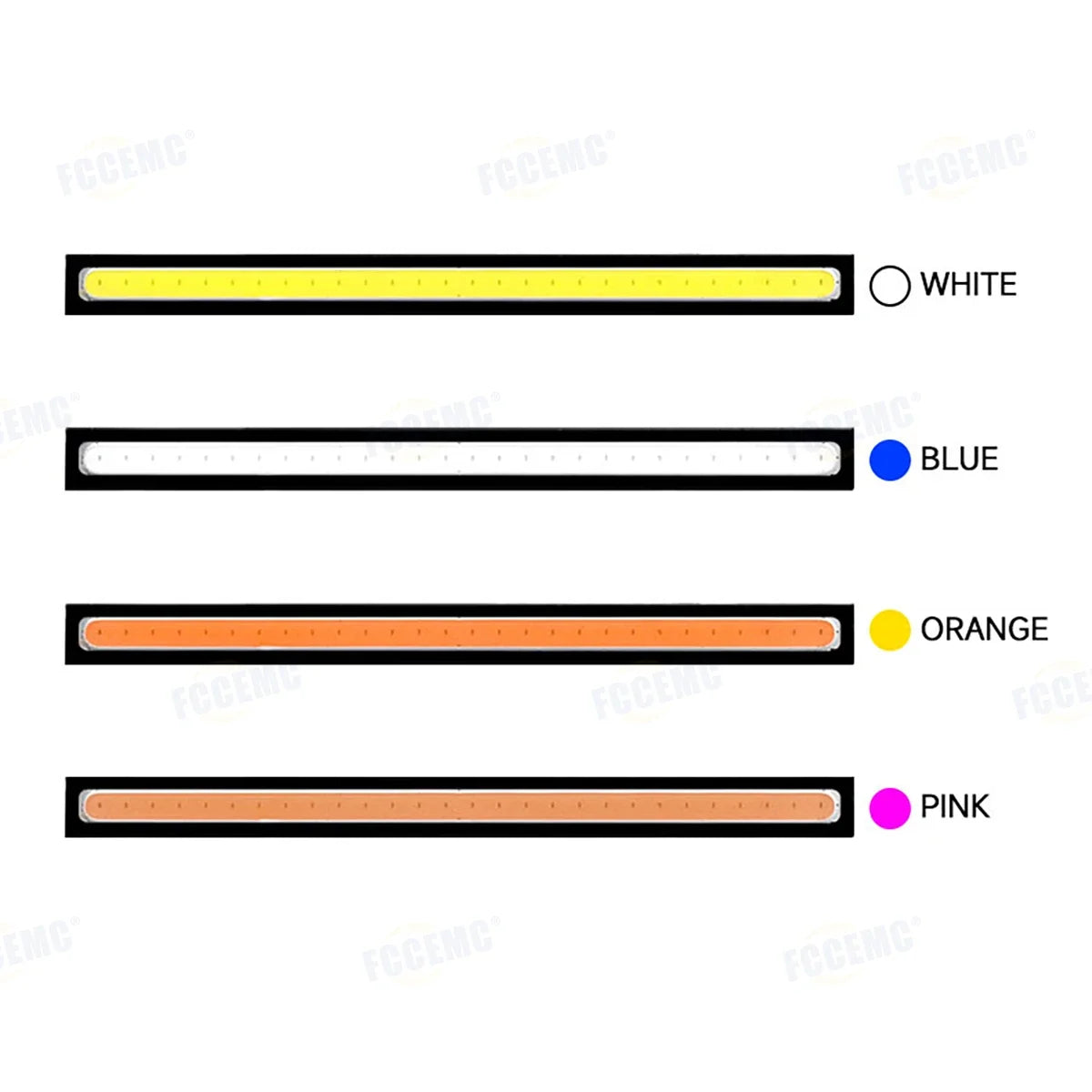 2pcs Ultra Thin LED Car COB Daytime Running Lights | Waterproof 12V Ambient Lamp Bar