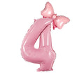 Number Foil Balloon Set with Bows | Birthday Party Decor