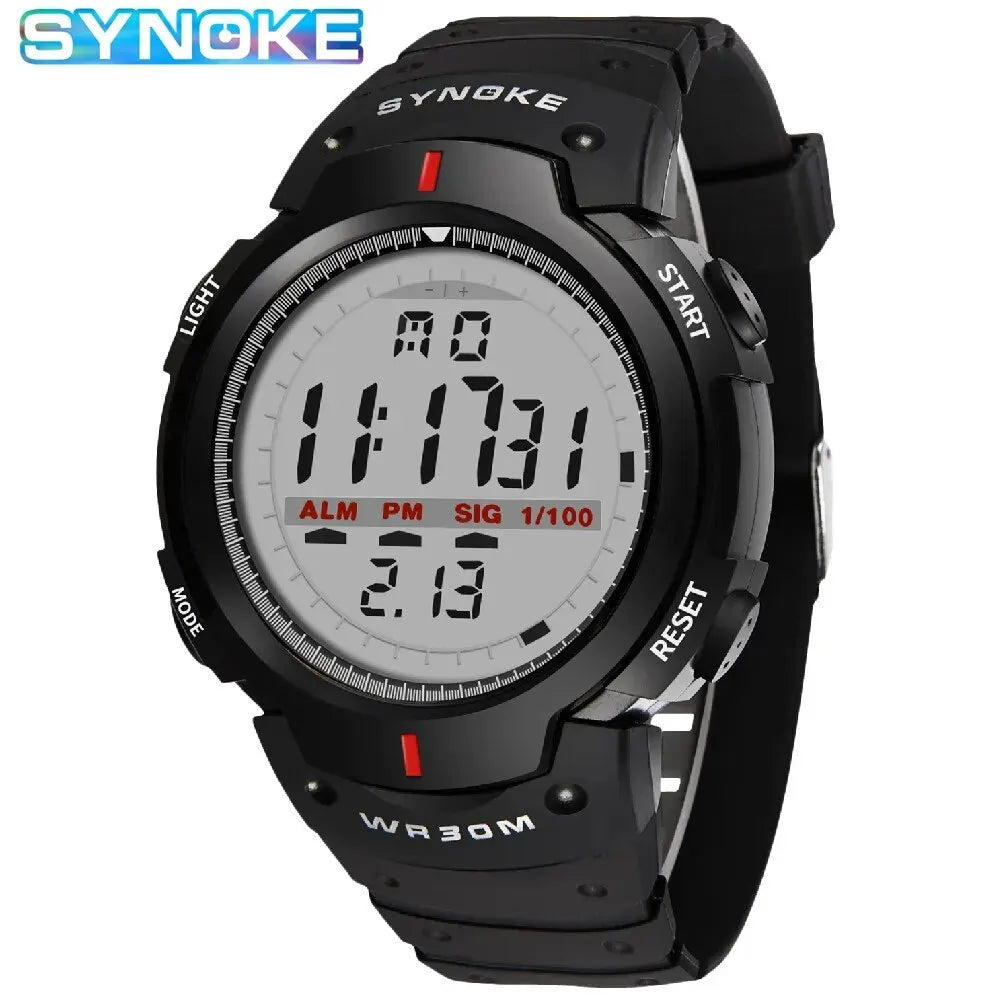 SYNOKE Men's Digital Sports Watch | Waterproof Luminous Outdoor Mountaineering