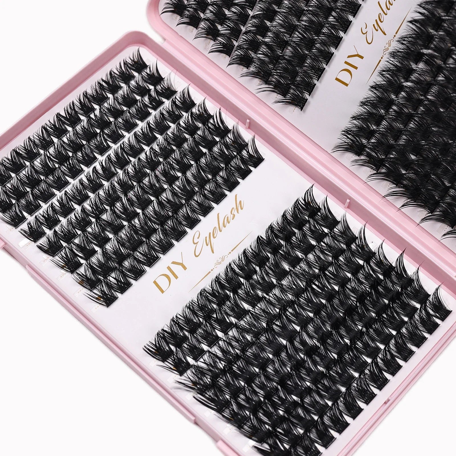 384pcs Cluster Lashes Mixed Tray | DIY Natural Look Eyelash Extension