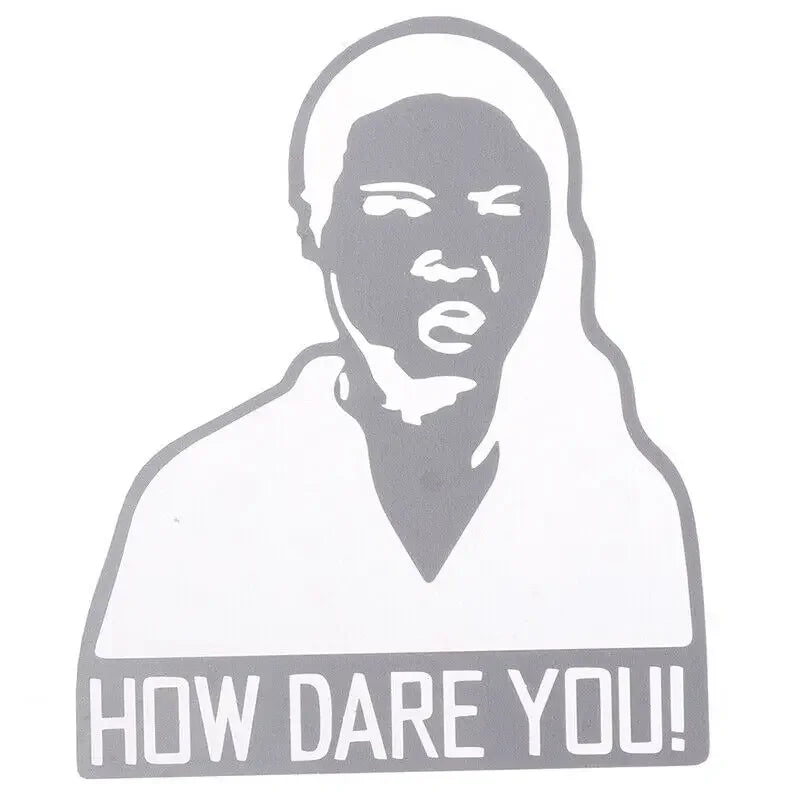 How Dare You Car Sticker | Waterproof Vinyl Decal for Laptop, Car & Wall