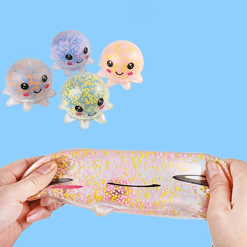 Squid Vent Ball Glow Stress Toy | Glowing Octopus Stress Relief Toy for Kids and Adults