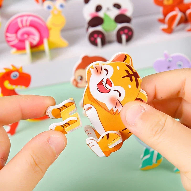 30Kinds Animal 3D Puzzle Set | Kids Paperboard DIY Crafts