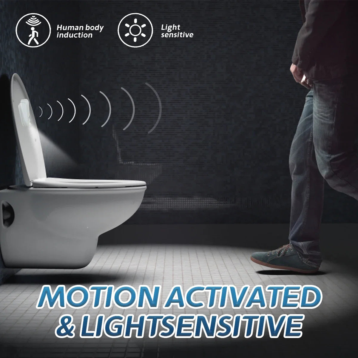 Motion Sensor Toilet Night Light | LED Projection Lamp with Auto Sensor