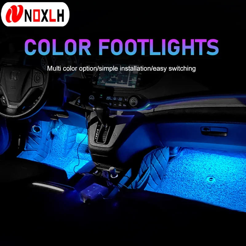 LED Car Ambient Foot Light | USB 5V Auto Interior Atmosphere Neon Lamp