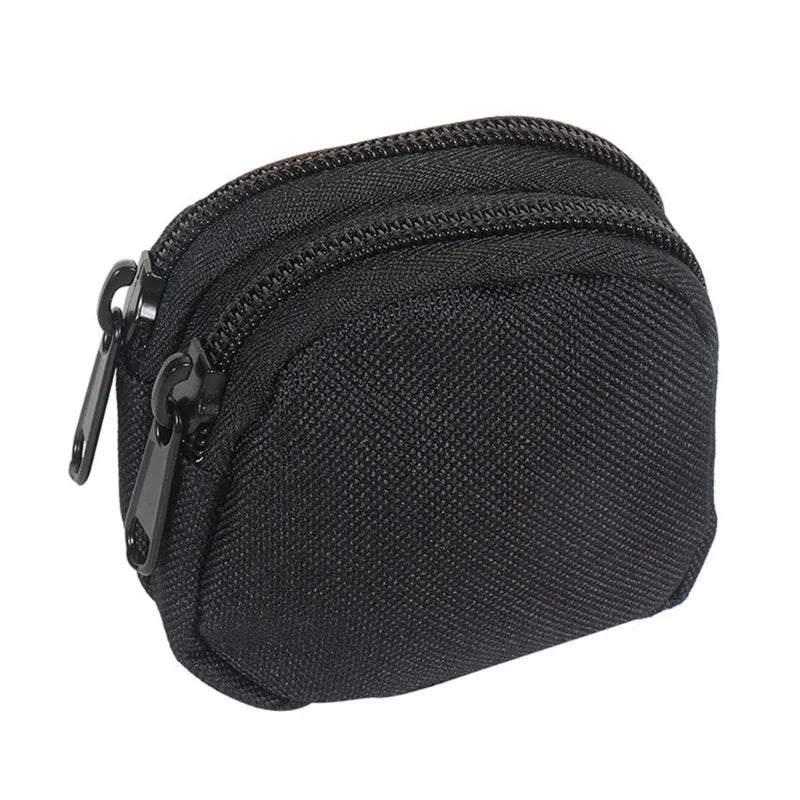 Nylon Double Zipper Coin Purse | Tactical Molle Pouch for Men
