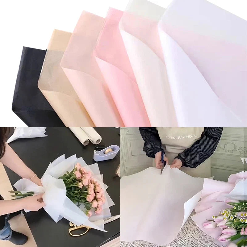 10pcs Unbleached Flower Wrapping Tissue Paper | 65x50cm Wedding Party Gift Wrap