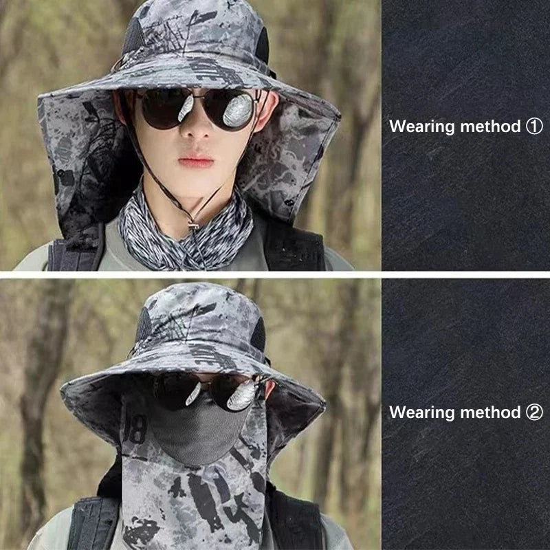 UV Protection Sun Hat | Outdoor Fishing and Hiking Cap with Neck Flap