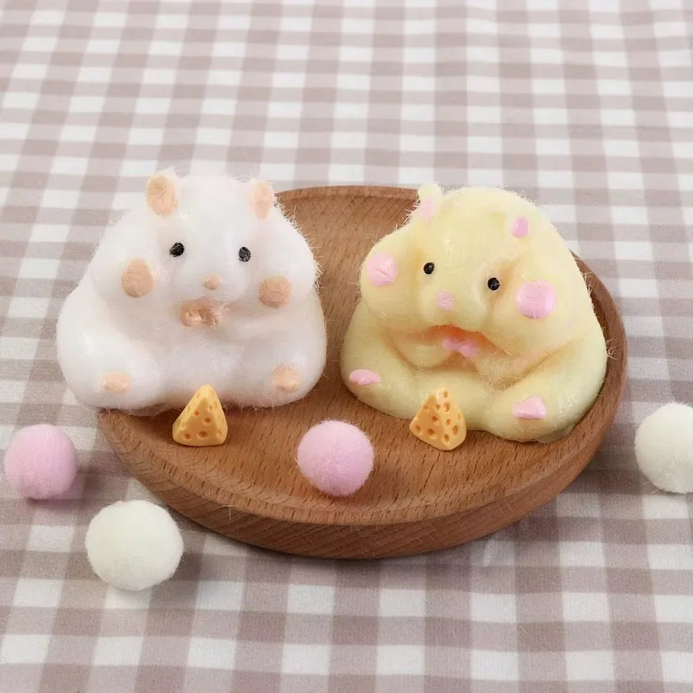 Cute Hamster Squeeze Toy | Fidget Sensory Stress Relief Gift for Kids and Adults