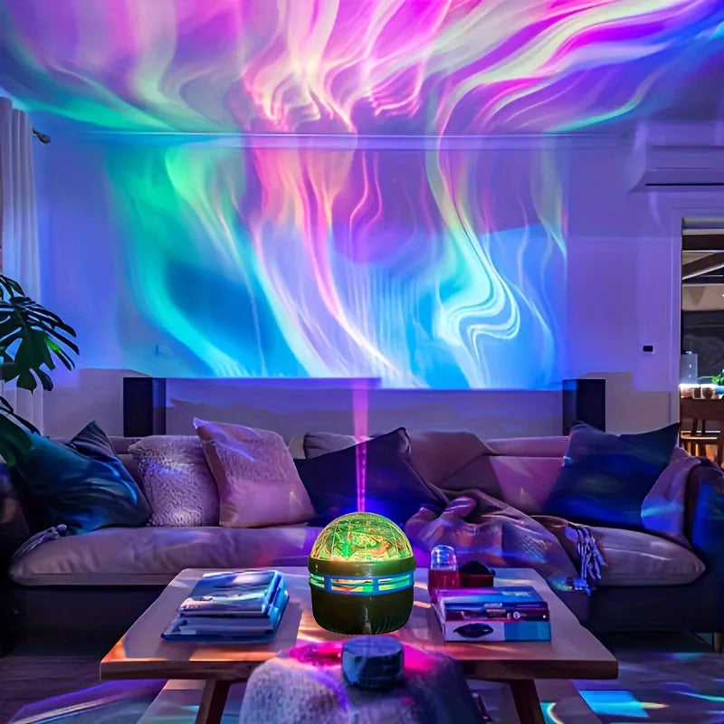 LED Northern Lights Projector Light | 7 Modes Starry Sky Night Light with Remote and USB