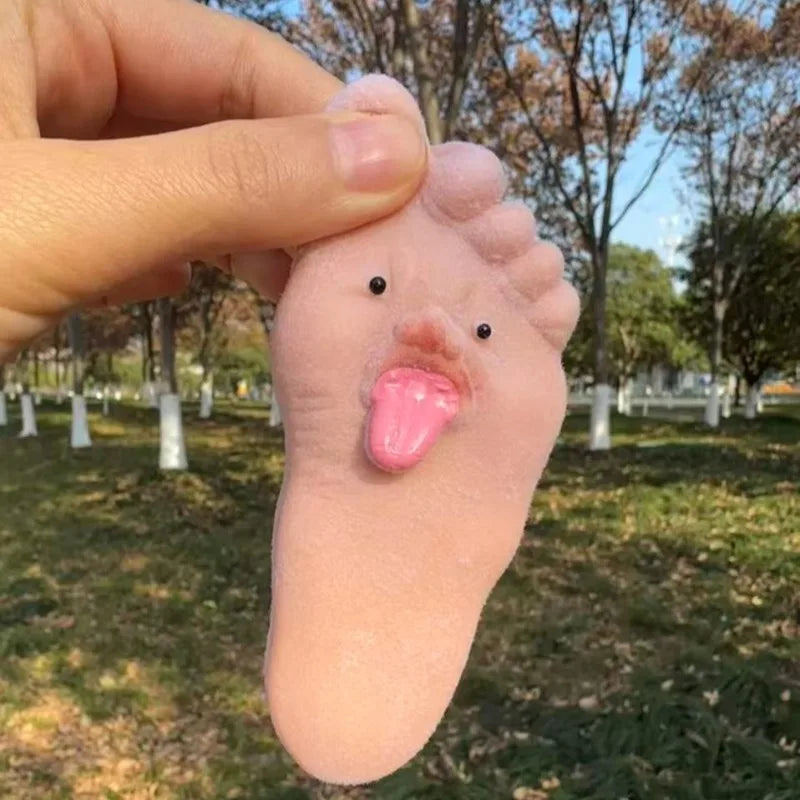 Funny Tongue Sticking Big Feet Squeeze Toys | Novel Soft Silicone Fidget Toy