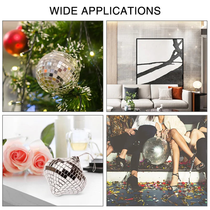 Disco Ball DIY Glass Mirror Stickers | Self-Adhesive Home Wall Decor