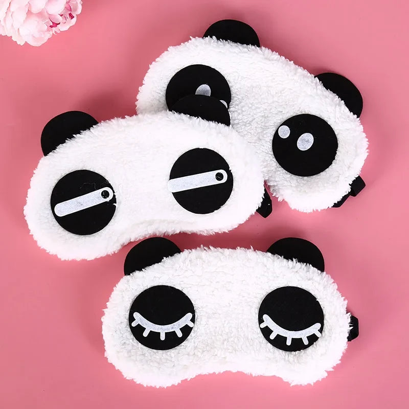 Cartoon Panda Sleep Eye Mask | Light Blocking Cotton Eyeshade for Relaxation