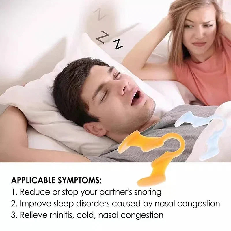 2Pcs Silicone Nose Clip Anti Snoring Nasal Dilator | Stop Snore Aid for Better Sleep