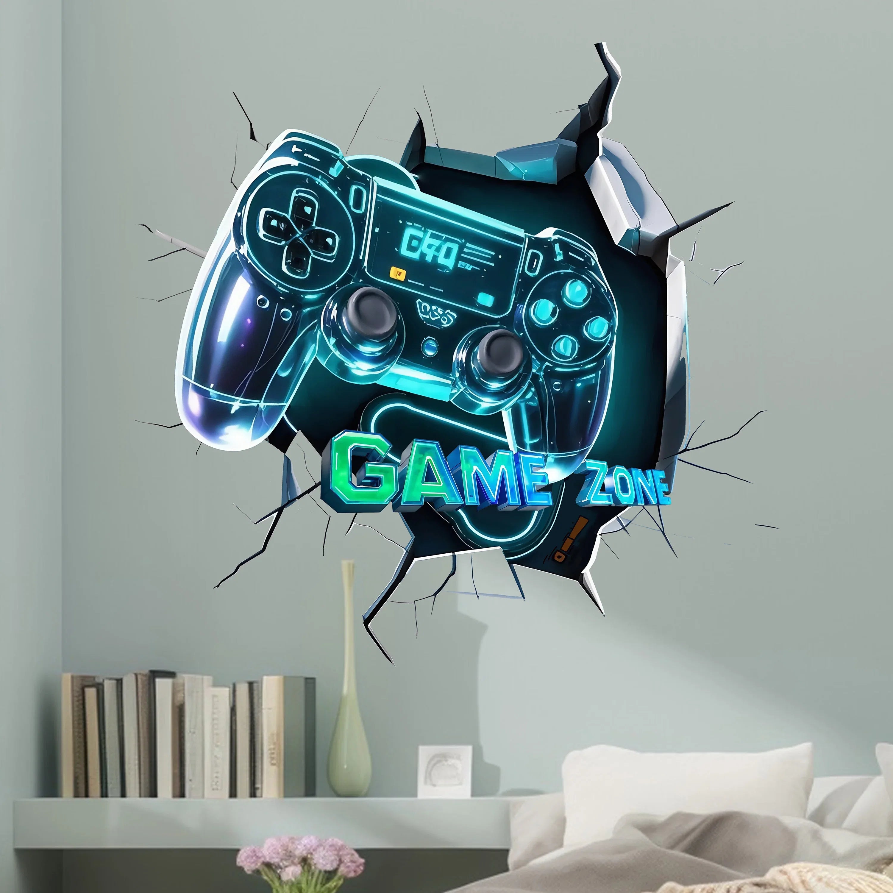 3D Visual Wall Sticker | Game Console Atmosphere Decal