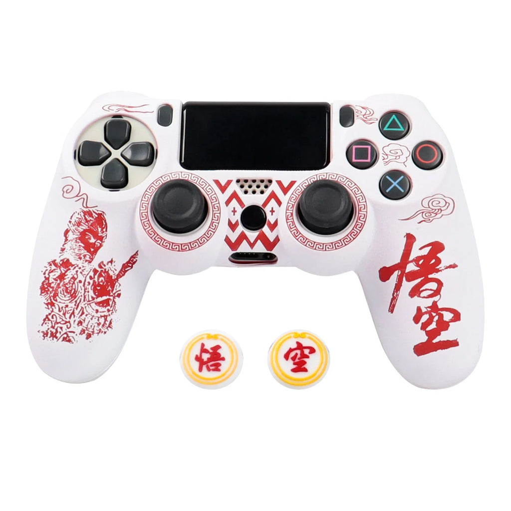 PS4 Controller Silicone Cover | Soft Protective Skin with Joystick Grips