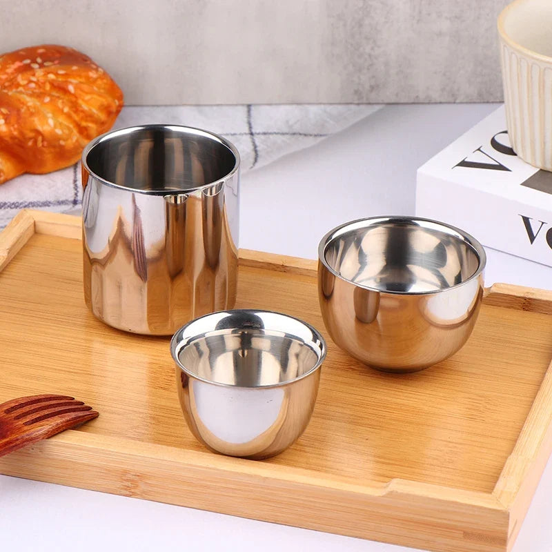 Stainless Steel Double Wall Insulated Mugs | Heat Retaining Drinking Cups