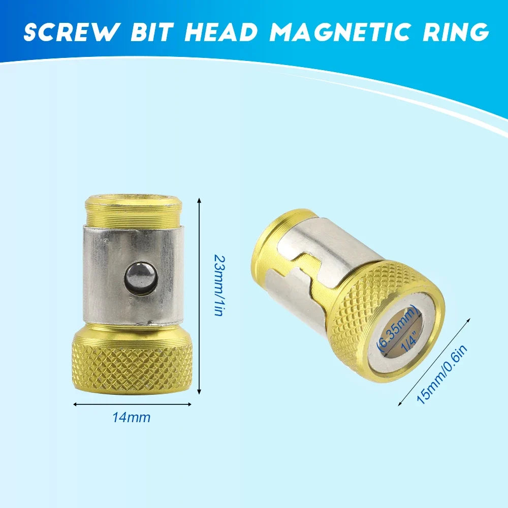 Magnetic Screw Ring | Powerful Bit Holder for 1/4 Inch Screwdrivers