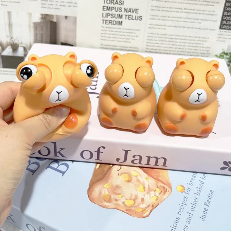 Squishy Stress Relief Toy Pop Eyes Capybara | Cute Kawaii Anxiety Relief Squeeze Toy