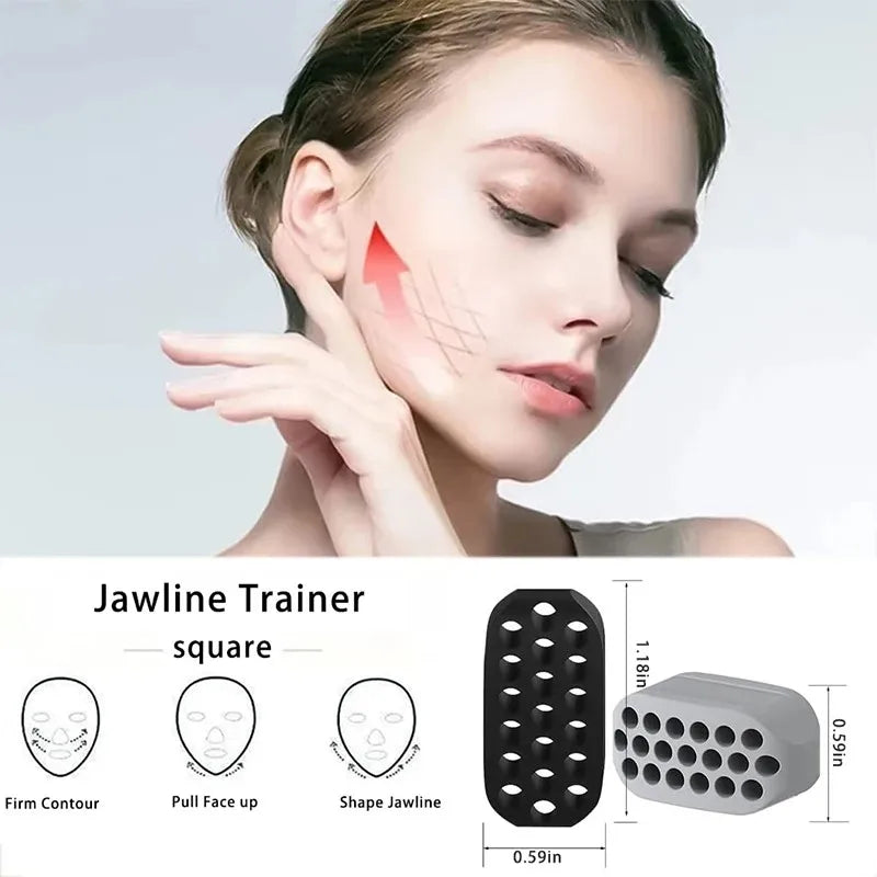 Silicone Jaw Exerciser | Facial Toner and Jawline Fitness Ball for Double Chin