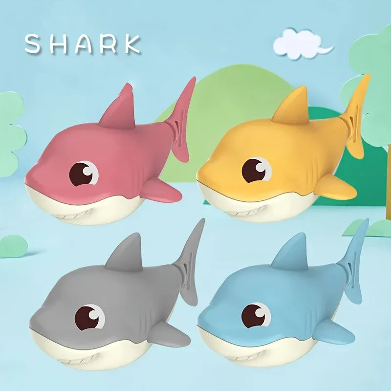 Summer Hot New Cartoon Shark Baby Water Play Toy | Wind-Up Chain Bath Toy for Kids