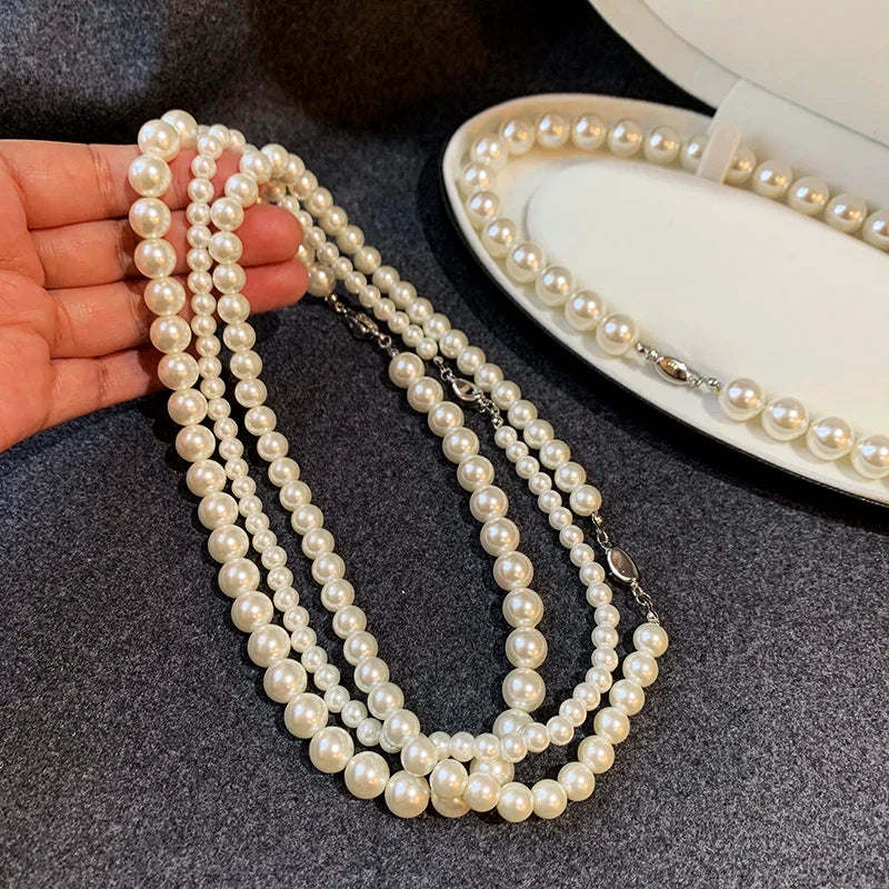 Taoya Imitation Pearl Beaded Necklace | Classic Fashion Jewelry for Women