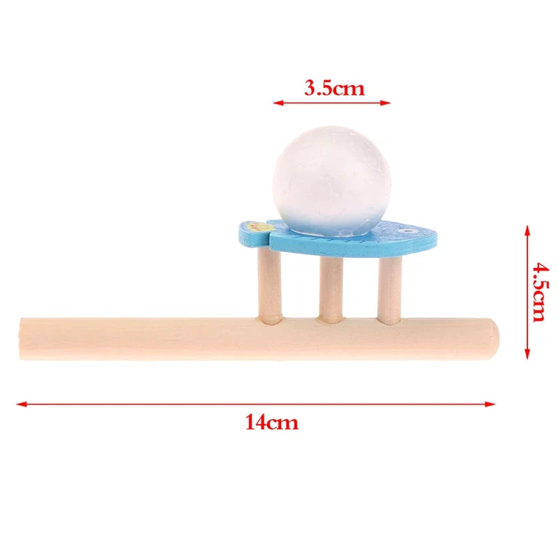 Wood Floating Blow Pipe Ball Game Toy | Balance Training Educational Toy for Kids