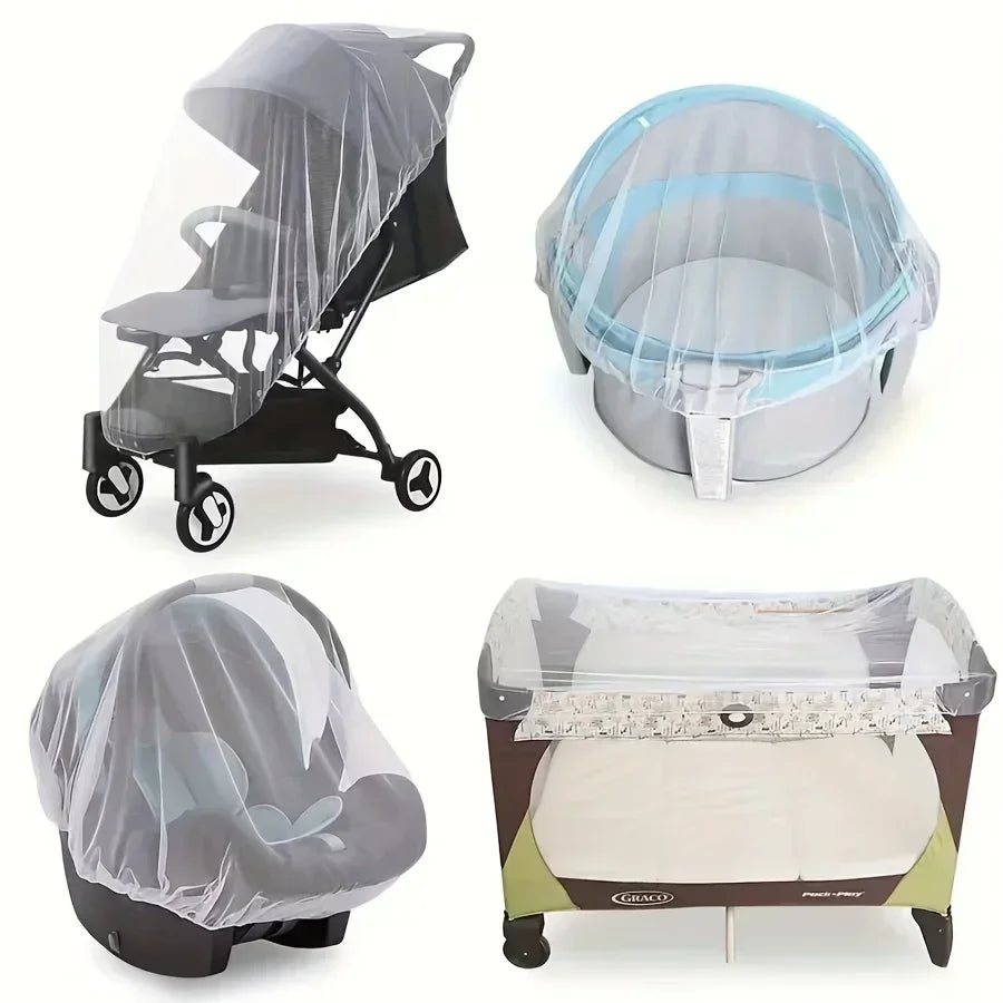 Baby Stroller Mosquito Net with Full Coverage | Sunshade and Windshield Mesh