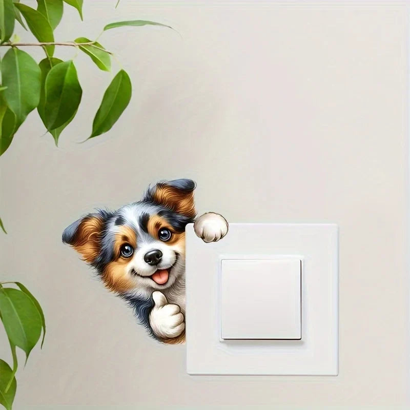 Cute Puppy Stickers for Room Decor | Removable Wall Decals