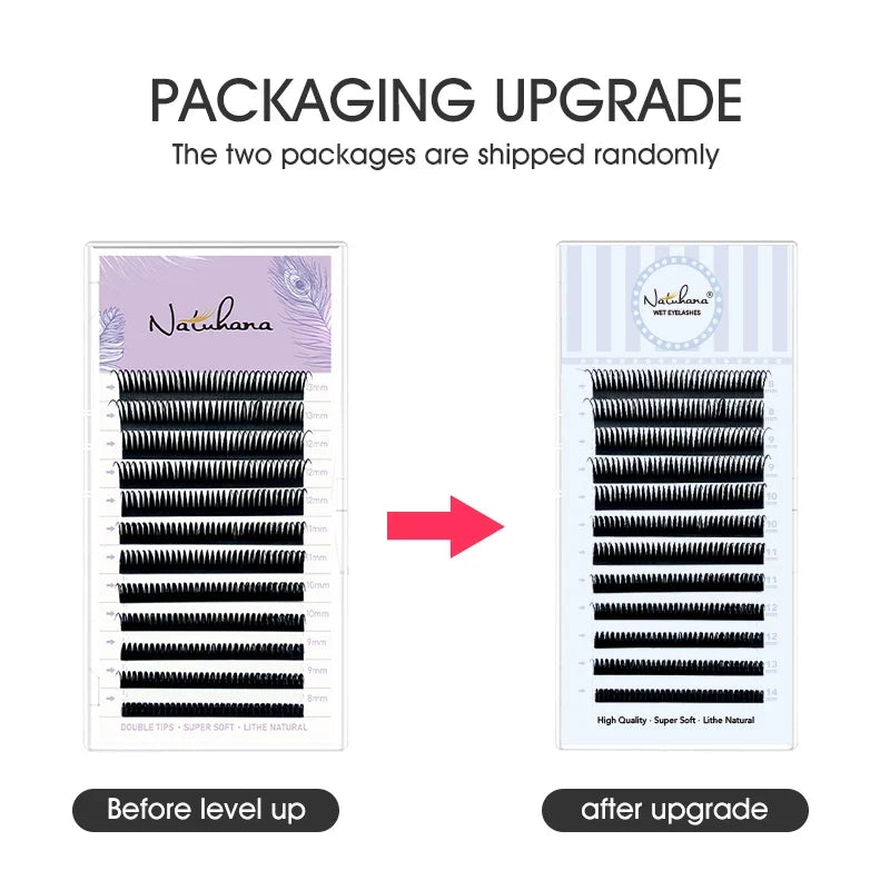 NATUHANA Wet Eyelash Extension 0.07mm | Easy Grafting Manga Wispy Lashes