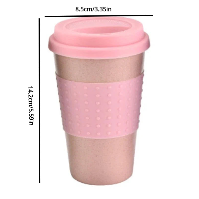 Reusable Wheat Straw Mug | Eco-Friendly Travel Coffee Cup