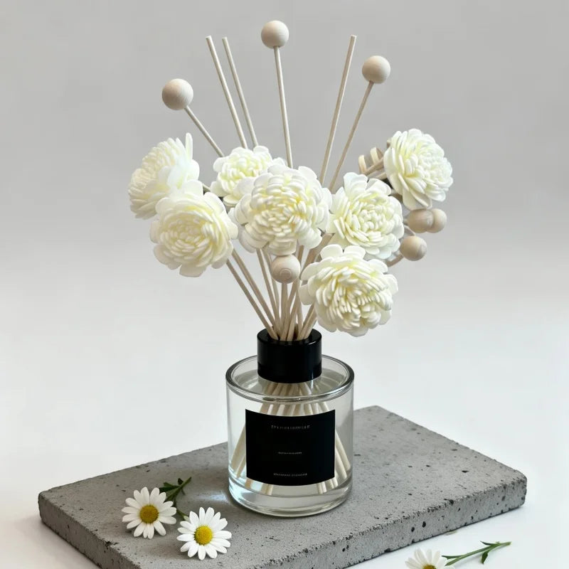 10PCS Artificial Flower Rattled Reed Fragrance Diffuser Sticks | Home Aroma Refills
