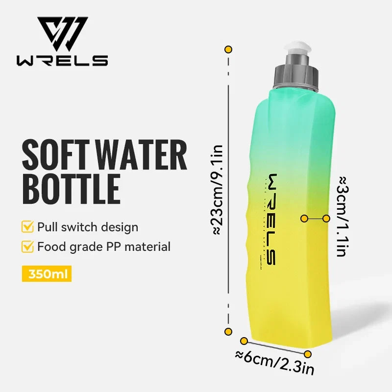 WRELS Curved Waist Water Bottle | BPA-Free Sports Bottle for Running Cycling Travel