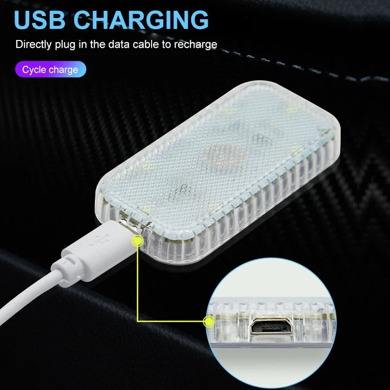 Mini Wireless Car LED Touch Light | USB Rechargeable Interior Reading Lamp