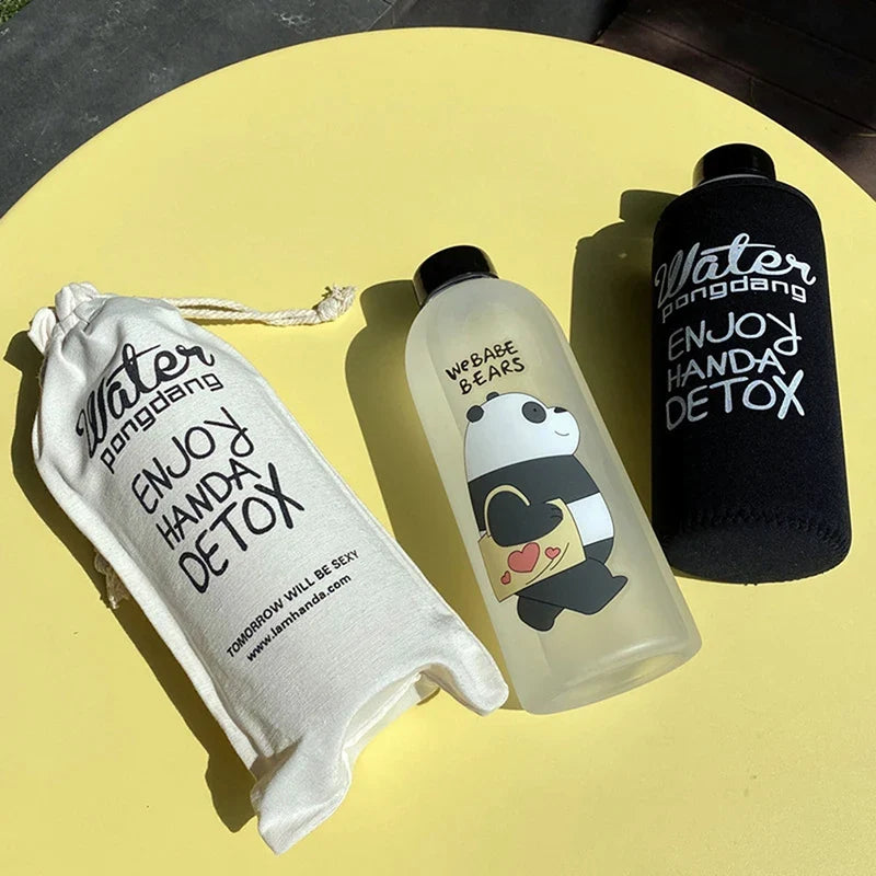 1000ml Panda Water Bottle | Leak-Proof Reusable Drinkware