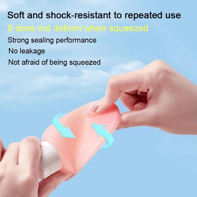 60ml Silicone Travel Bottles Set | Refillable TSA Approved Airplane Toiletries Kit