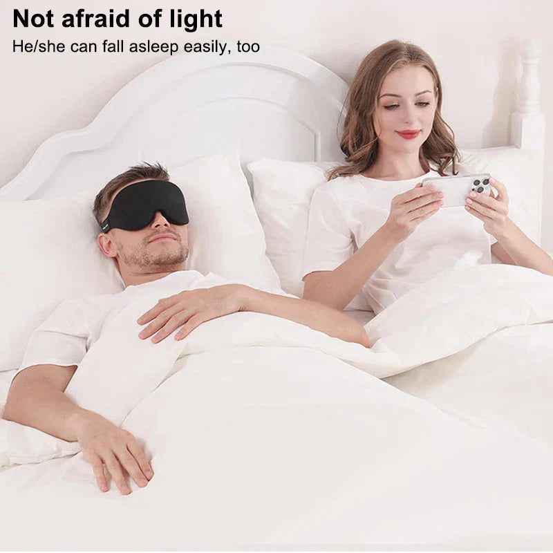 3D Sleep Mask for Light Blocking | Contoured Eye Cover with Soft Padding