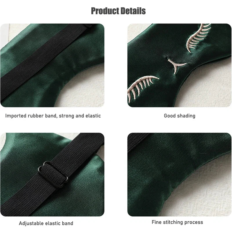 Cat Silk Sleep Eye Mask | Cute Light Blocking Eye Cover for Travel and Nap