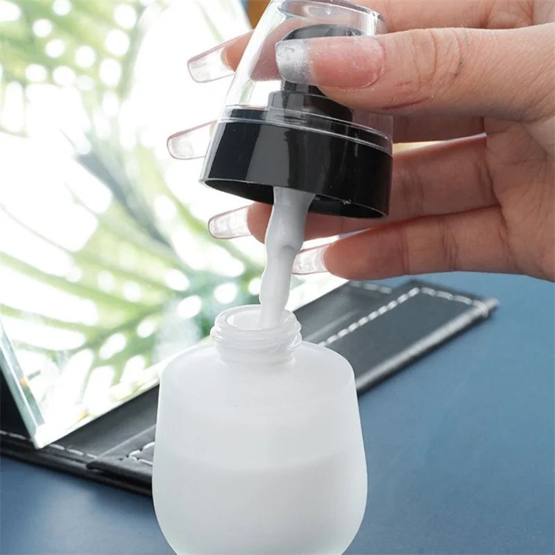 30ml Empty Refillable Frosted Glass Vacuum Bottle | Travel Cosmetic Pump Container