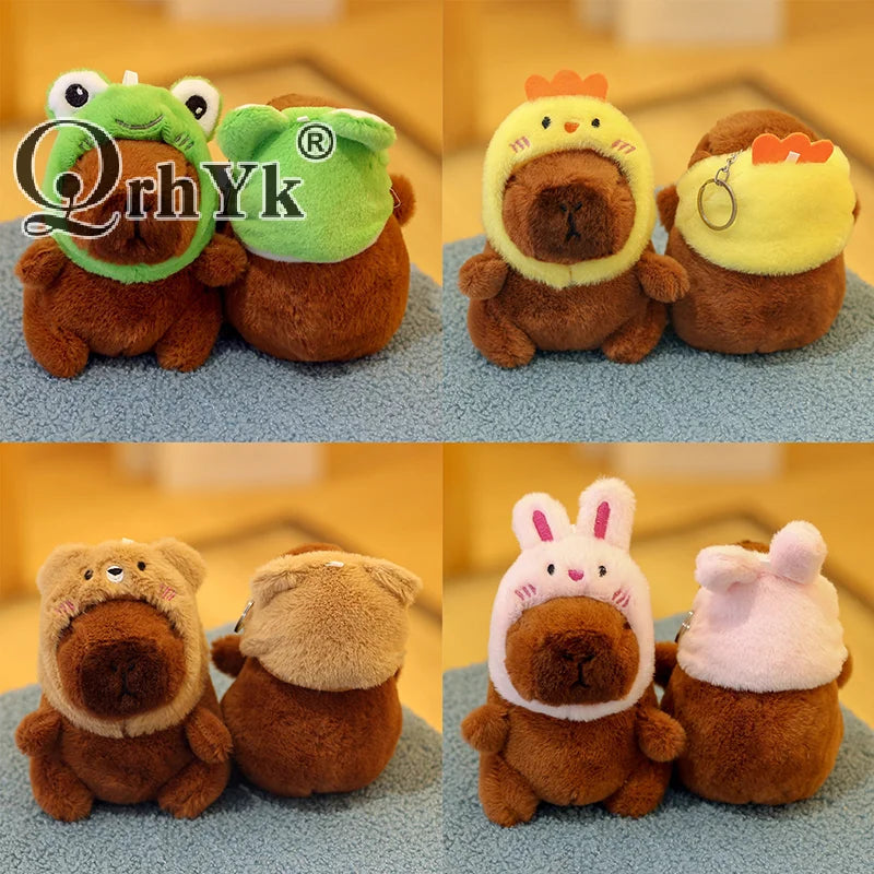 Capybara Plush Keychain | Cartoon Bag Pendant and Car Keyring