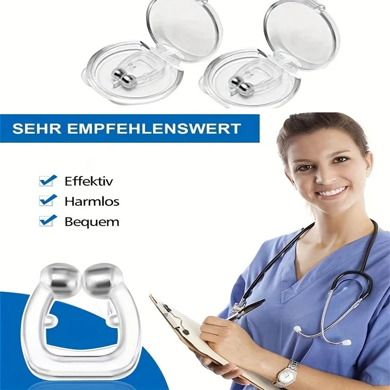 Silicone Magnetic Anti Snoring Nose Clip | Sleep Aid for Snoring Relief