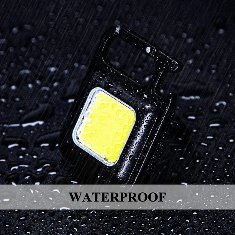 Portable COB Keychain Flashlight | Rechargeable LED Work Light