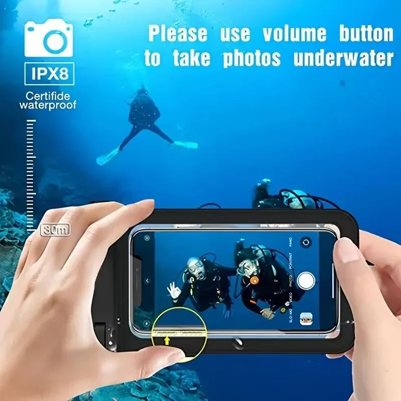 Waterproof Phone Case IPX8 | Universal Underwater Pouch for iPhone 14 13 12 11 Pro Max Plus XS XR