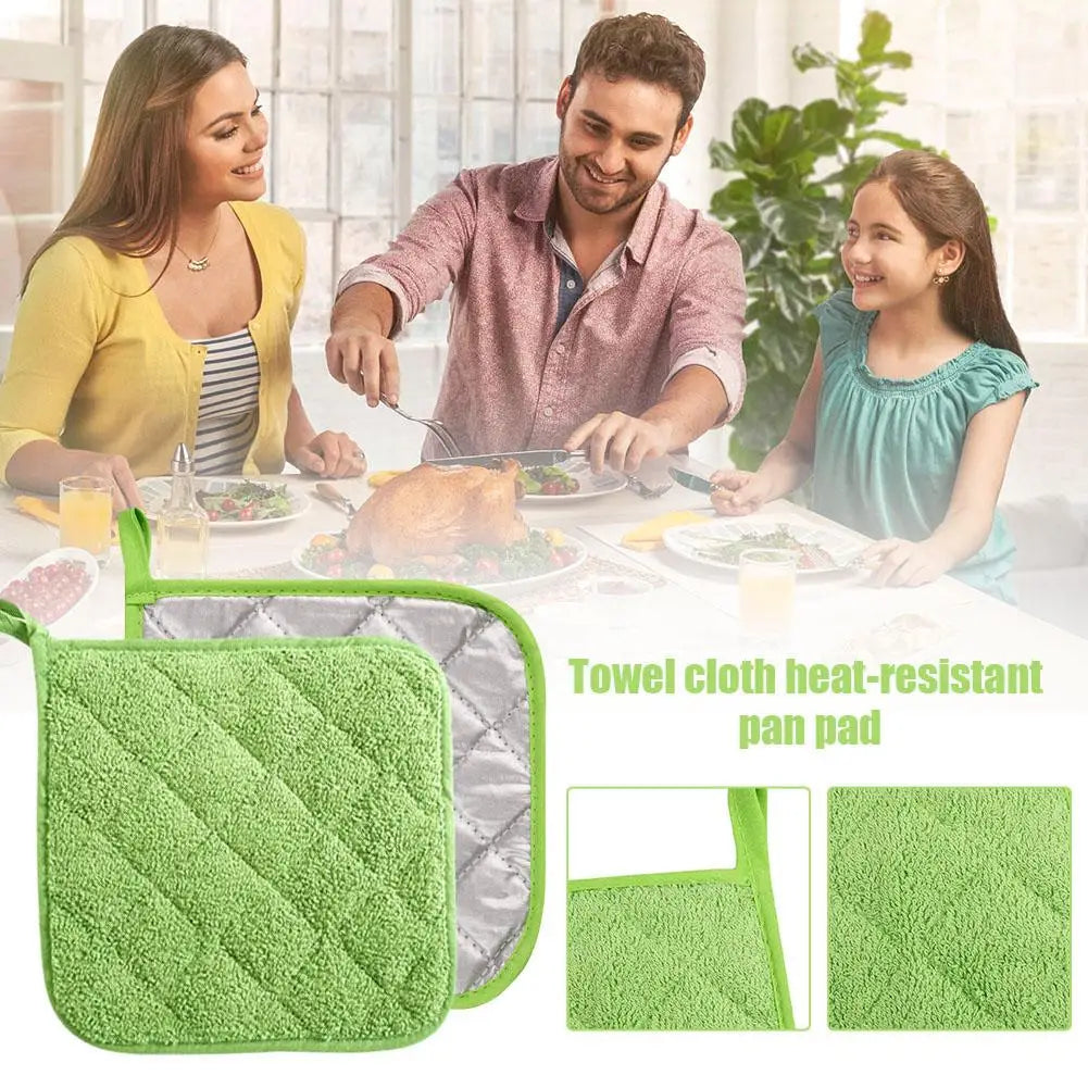 Thickened Cotton Square Placemat | Heat Resistant Table Mat for Dining Table