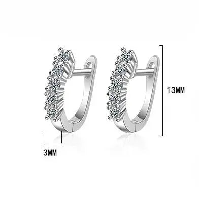 0.5ct Moissanite Stud Earrings for Women | 925 Sterling Silver Huggies